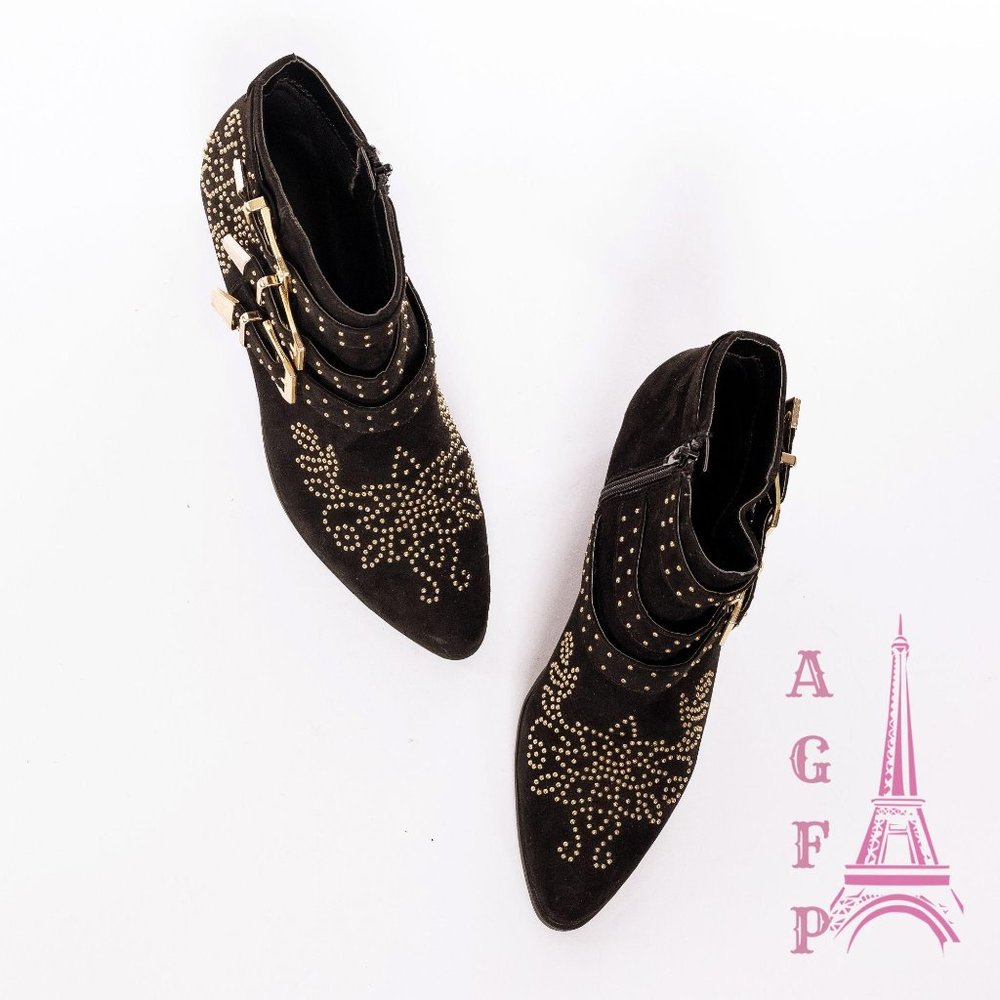 TOPSHOP kowboy Chloe Dupes studded western booties - Picture 9 of 14